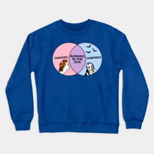 Venn Diagram - Gingers/Vampires Crewneck Sweatshirt